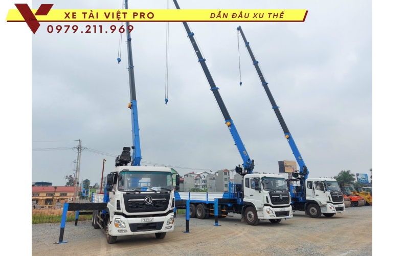 Xe tải Dongfeng 3 chân gắn cẩu Dongyang 7 tấn - Giá mới nhất