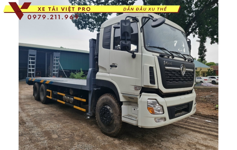 Báo giá Dongfeng 3 chân nâng đầu chở máy công trình