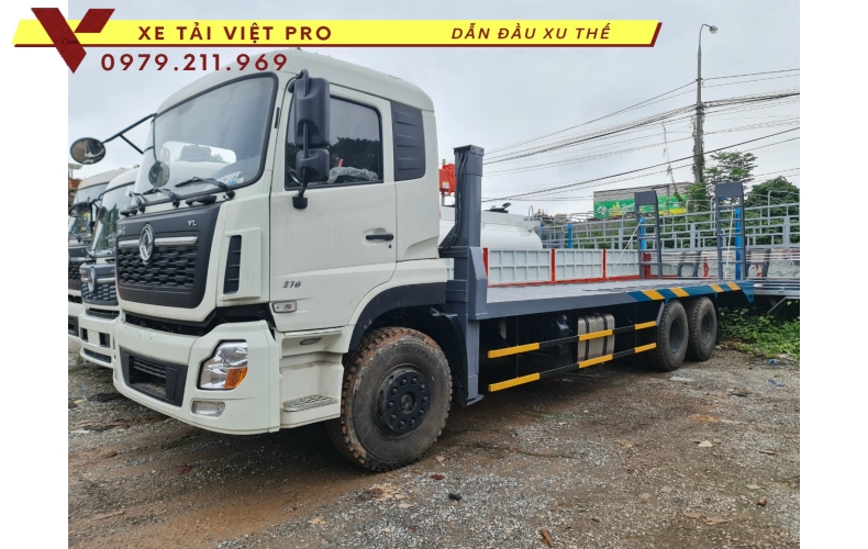 Báo giá Dongfeng 3 chân nâng đầu chở máy công trình