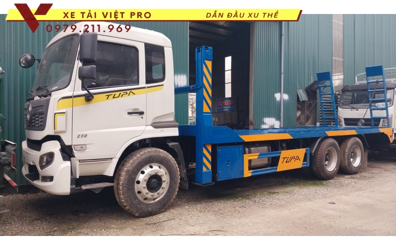 Báo giá Dongfeng 3 chân nâng đầu chở máy công trình