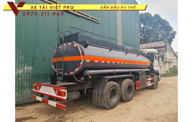 Báo giá Dongfeng 3 chân téc chở hóa chất 14m3 mới nhất tại Hà Nội