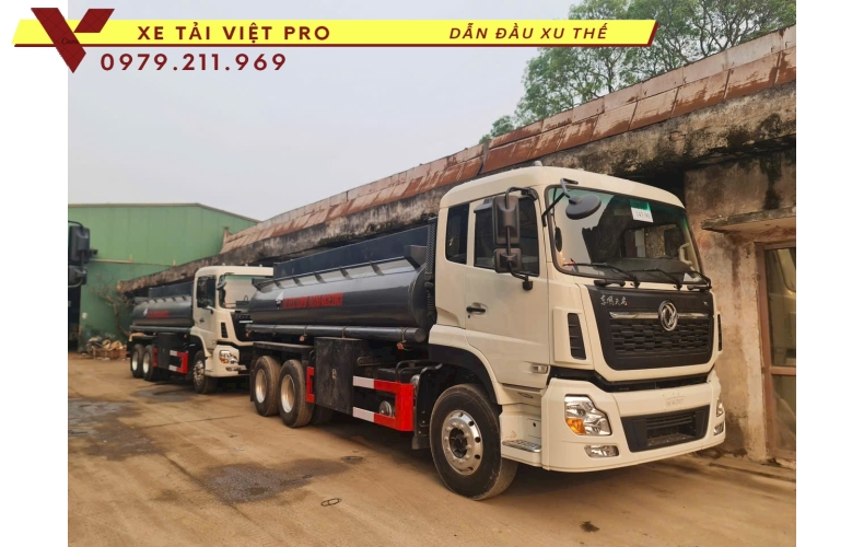 Báo giá Dongfeng 3 chân téc chở hóa chất 14m3 mới nhất tại Hà Nội