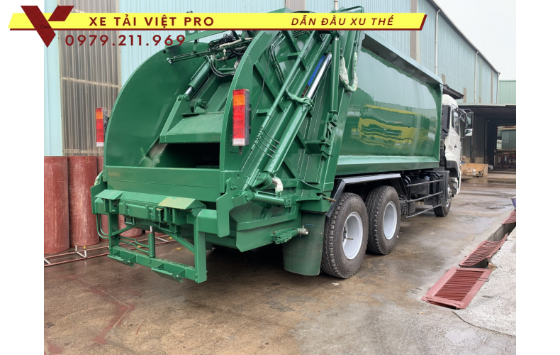 Báo giá Dongfeng 3 chân Xe cuốn ép chở rác 22 khối