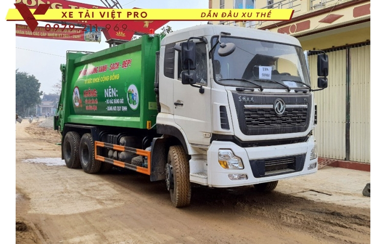 Báo giá Dongfeng 3 chân Xe cuốn ép chở rác 22 khối
