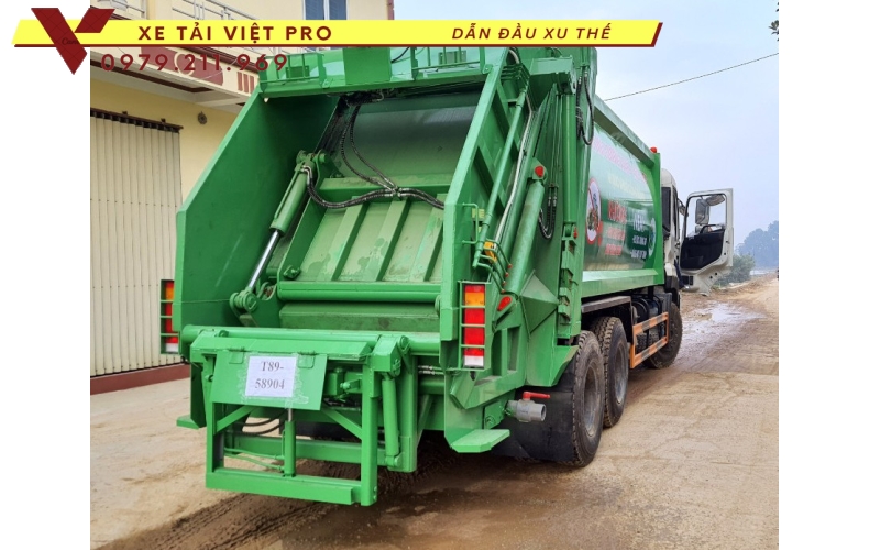 Báo giá Dongfeng 3 chân Xe cuốn ép chở rác 22 khối