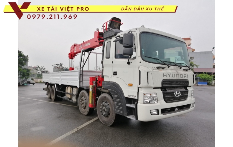 Xe tải Hyundai HD320 gắn cẩu Atom 12 tấn thông số và báo giá