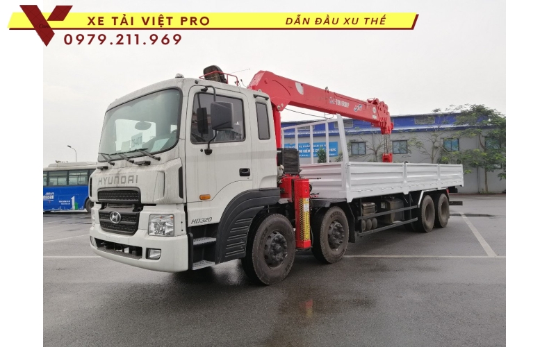 Xe tải Hyundai HD320 gắn cẩu Atom 12 tấn thông số và báo giá