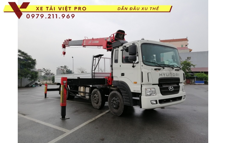 Xe tải Hyundai HD320 gắn cẩu Atom 12 tấn thông số và báo giá
