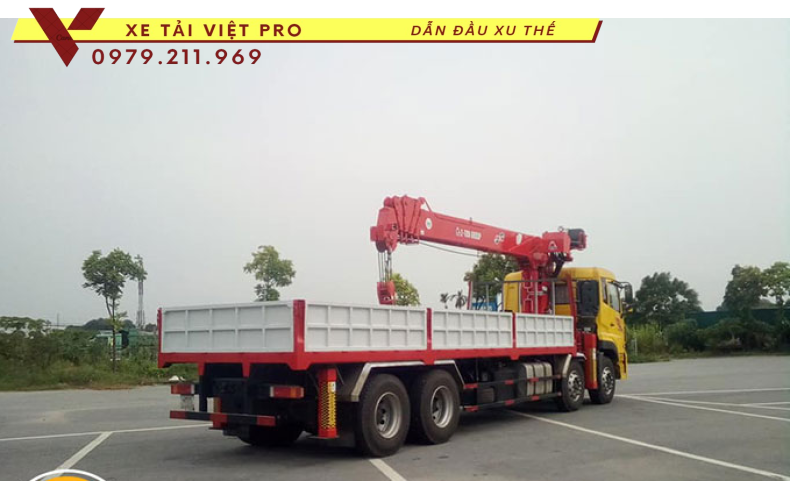 Xe tải Dongfeng 4c gắn cẩu Atom 14 tấn, báo giá mới nhất