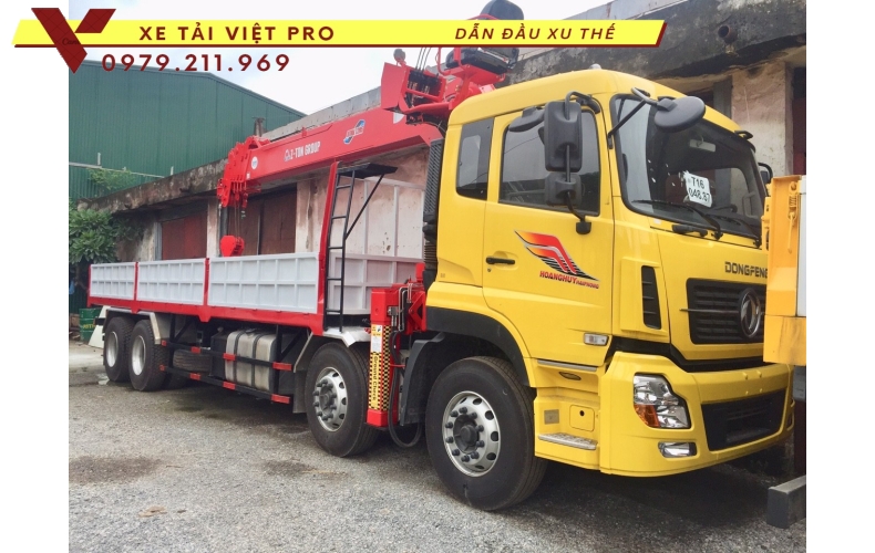 Đánh giá Xe tải Dongfeng 4 chân gắn cẩu Atom 12 tấn sẽ như thế nào???