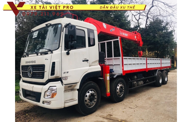 Đánh giá Xe tải Dongfeng 4 chân gắn cẩu Atom 12 tấn sẽ như thế nào???