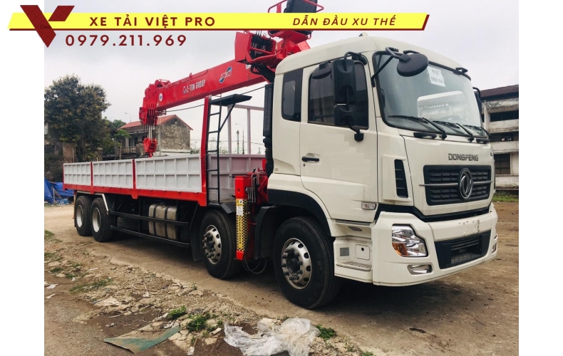 Đánh giá Xe tải Dongfeng 4 chân gắn cẩu Atom 12 tấn sẽ như thế nào???