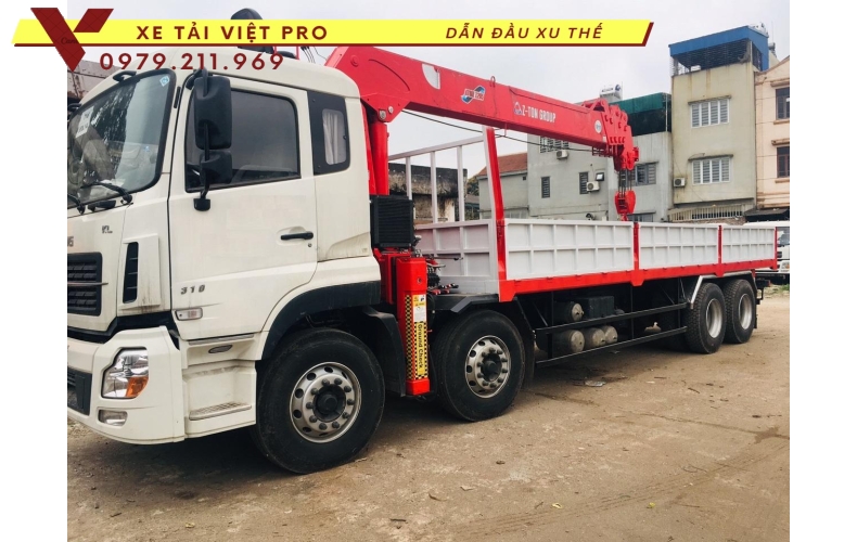 Đánh giá Xe tải Dongfeng 4 chân gắn cẩu Atom 12 tấn sẽ như thế nào???