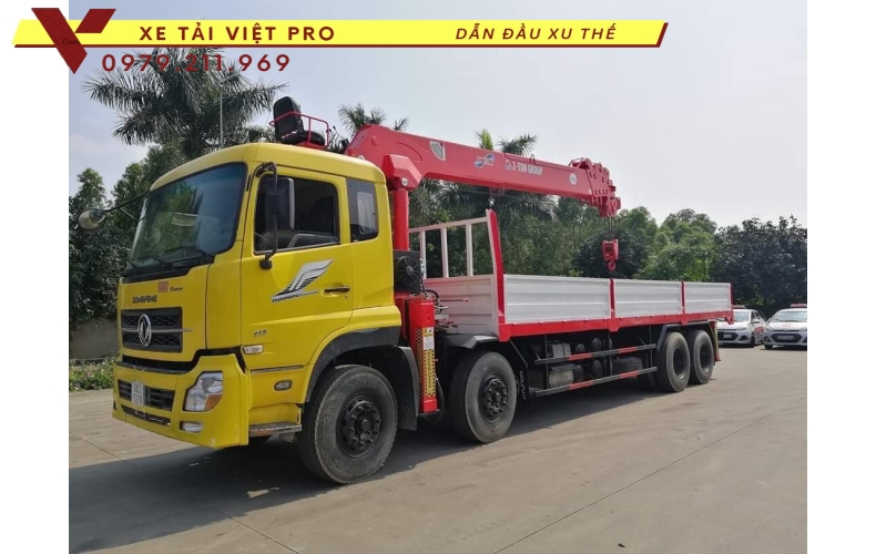 Đánh giá Xe tải Dongfeng 4 chân gắn cẩu Atom 12 tấn sẽ như thế nào???