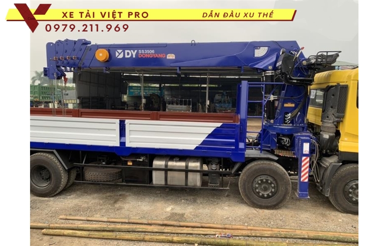 Xe tải Dongfeng 4 chân gắn cẩu Dongyang 15 tấn - Giá tốt - chất lượng cao