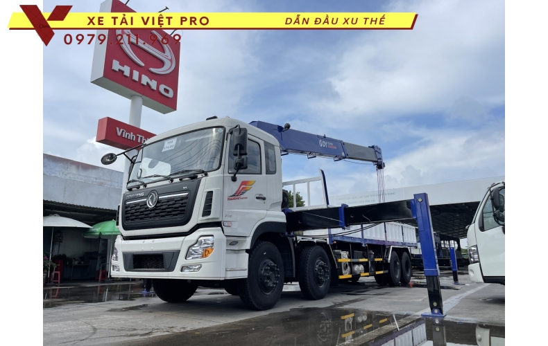 Xe tải Dongfeng 4 chân gắn cẩu Dongyang 15 tấn - Giá tốt - chất lượng cao