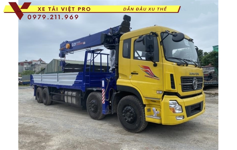 Xe tải Dongfeng 4 chân gắn cẩu Dongyang 15 tấn - Giá tốt - chất lượng cao
