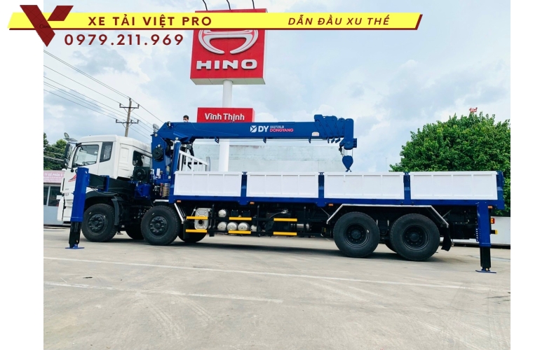 Xe tải Dongfeng 4 chân gắn cẩu Dongyang 15 tấn - Giá tốt - chất lượng cao