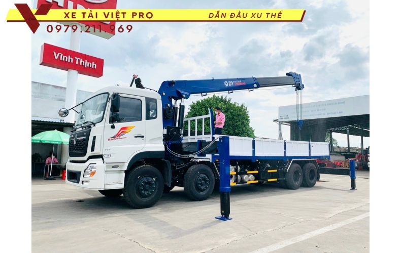 Xe tải Dongfeng 4 chân gắn cẩu Dongyang 15 tấn - Giá tốt - chất lượng cao