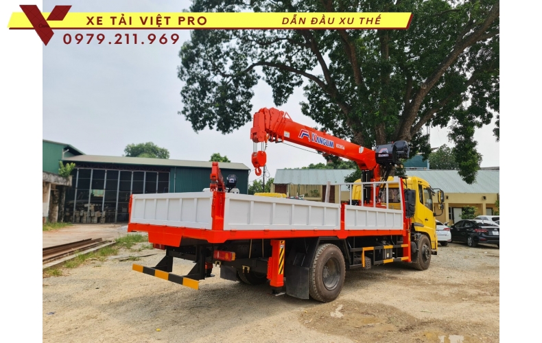 Xe tải Dongfeng 4 chân gắn cẩu Kanglim 15 tấn 6 đốt - Giá tốt chất lượng cao