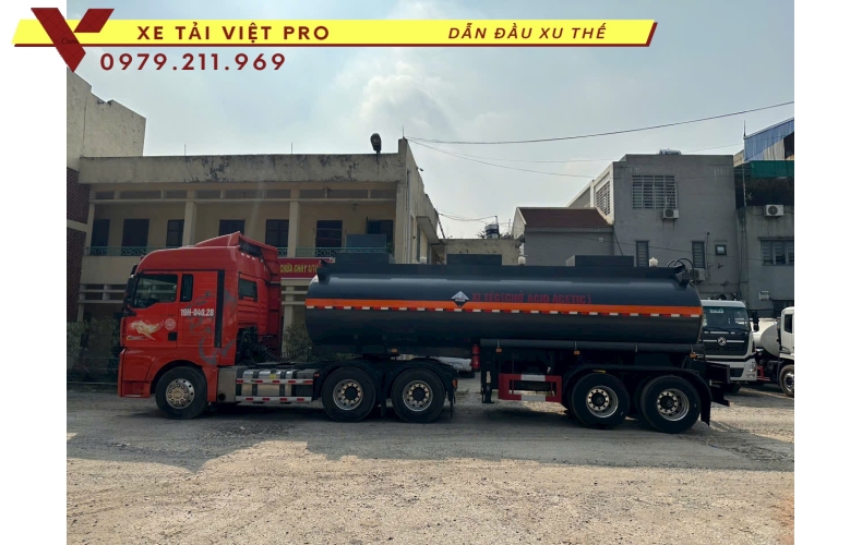 Báo giá xe Dongfeng 4 chân téc chở hóa chất 16.000 lít