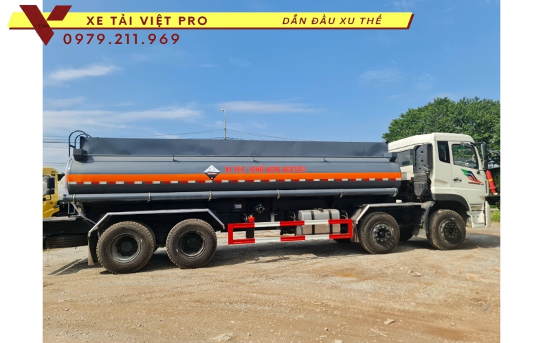 Báo giá xe Dongfeng 4 chân téc chở hóa chất 16.000 lít