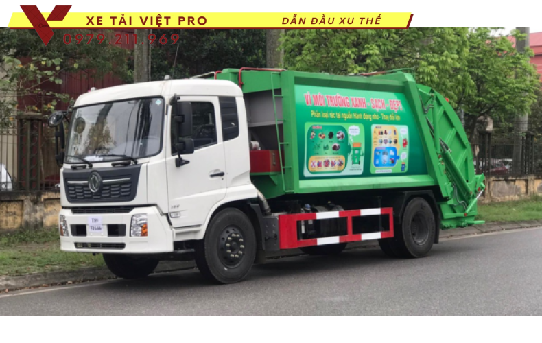 Xe Dongfeng cuốn ép rác 14 khối