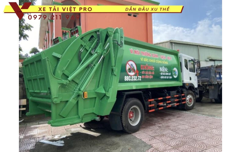 Dongfeng cuốn ép rác 14 khối mới nhất hiện nay
