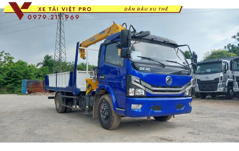 Xe tải Dongfeng D7 gắn cẩu XCMG 3 tấn 3 đốt cách khởi nghiệp an toàn