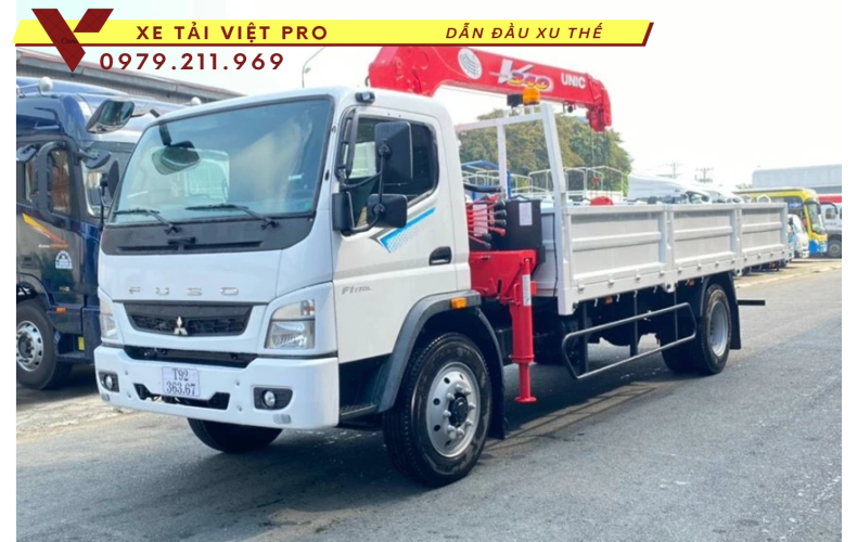 Xe Fuso FI140 gắn cẩu 3 tấn 4 đốt