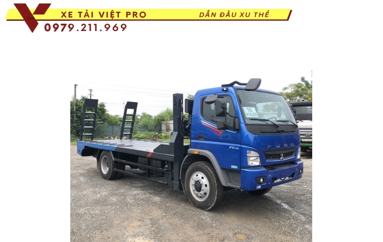 Xe tải Thaco FI170 nâng đầu chở máy công trình có giá bao nhiêu?