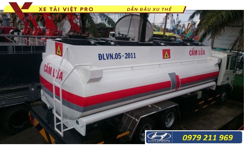 Xe Hyundai HD210 téc chở xăng dầu 17 khối