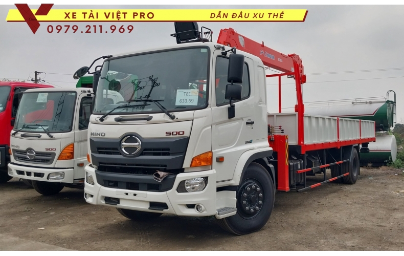 Xe tai hino FG gắn cẩu Kanglim 5 tấn giá bao nhiêu?