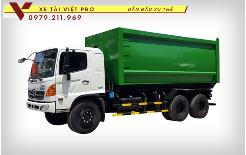 Báo giá Hino 3 chân thùng chở Hookift mới nhất