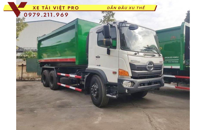 Báo giá Hino 3 chân thùng chở Hookift mới nhất