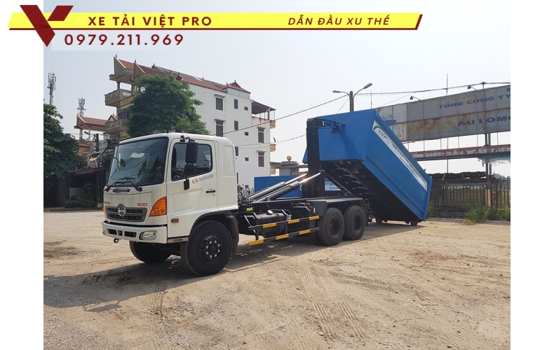 Báo giá Hino 3 chân thùng chở Hookift mới nhất