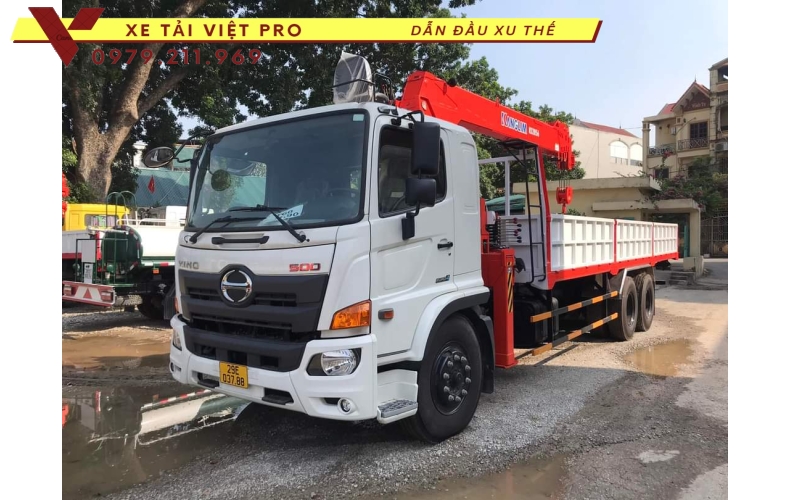 Xe tải Hino FM gắn cẩu Kanglim 8 tấn - Thông số và báo giá