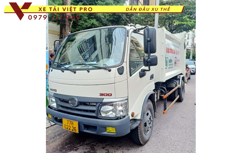 Hino xe cuốn ép rác 7 khối
