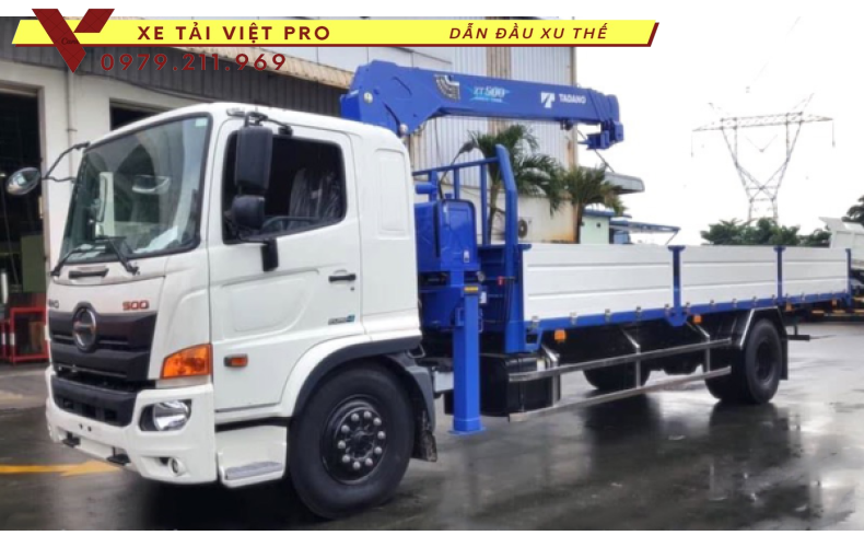 Xe HINO FM gắn cẩu TADANO 5 tấn