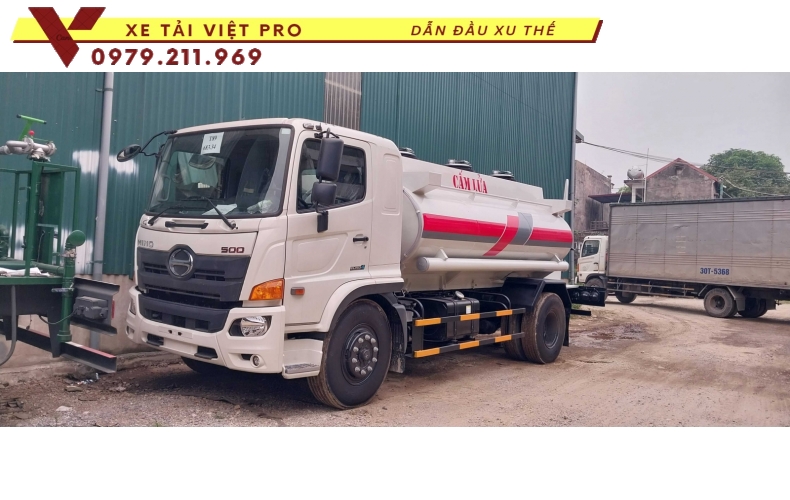 Xe Hino FG téc chở xăng dầu mới nhất năm 2024
