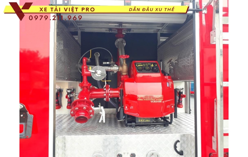 Xe chữa cháy 4 khối Hino bơm chữa cháy Tohatsu