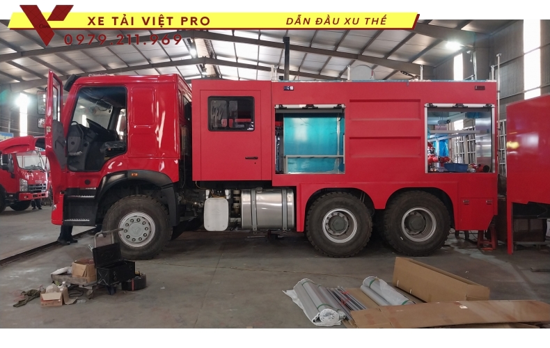 Báo giá xe chữa cháy Howo 3 chân mới nhất hiện nay