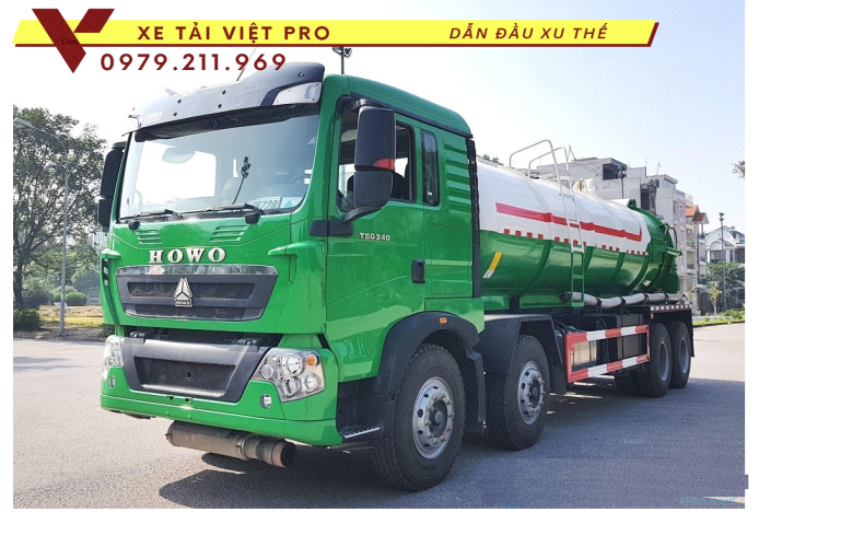 Báo giá xe hút chất thải Howo 15 khối mới nhất hiện nay