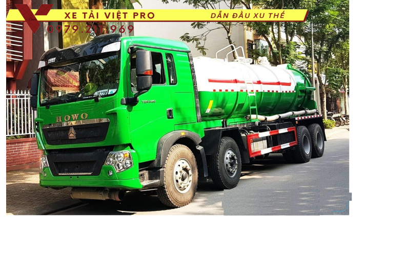 Báo giá xe hút chất thải Howo 15 khối mới nhất hiện nay