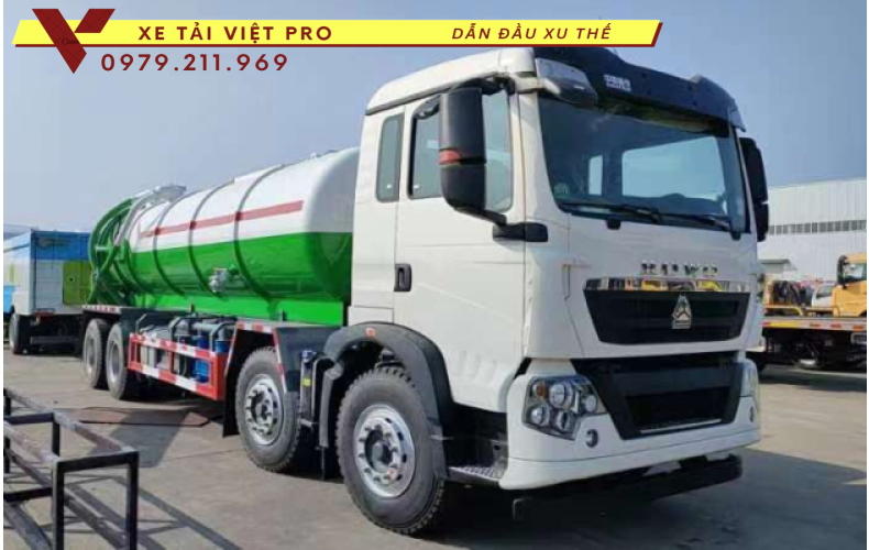 Xe HOWO hút chất thải 16 khối