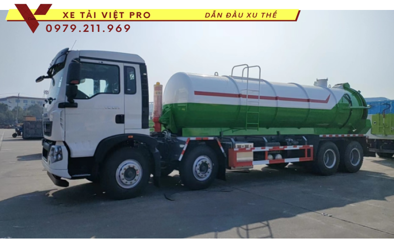 Xe HOWO hút chất thải 16 khối