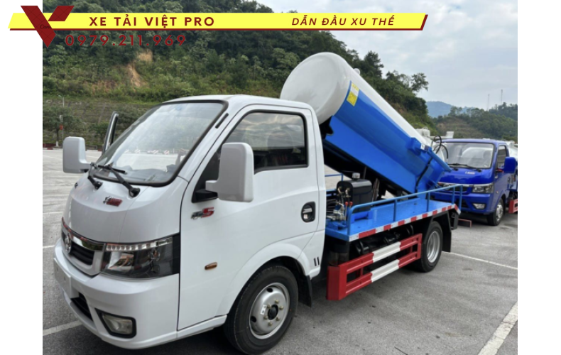 Dongfeng Xe ô tô hút chất thải 2 khối
