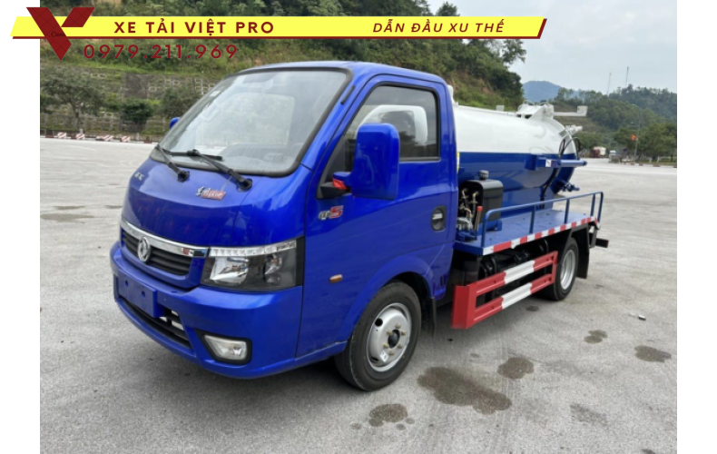 Dongfeng Xe ô tô hút chất thải 2 khối