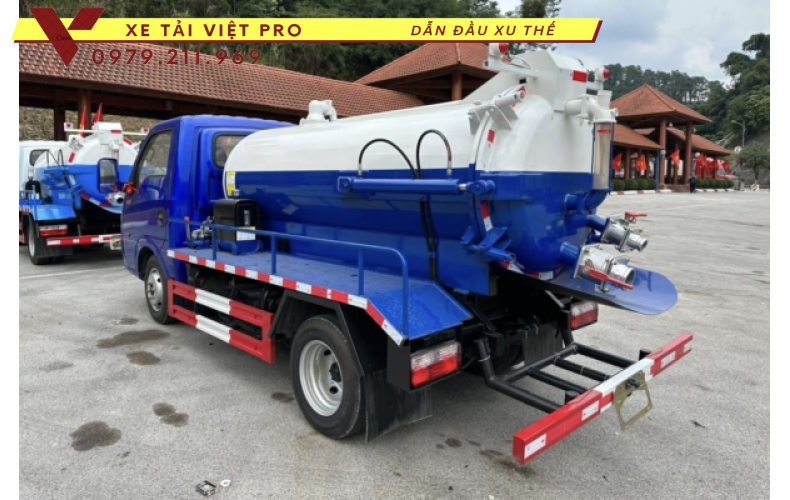 Dongfeng Xe ô tô hút chất thải 2 khối