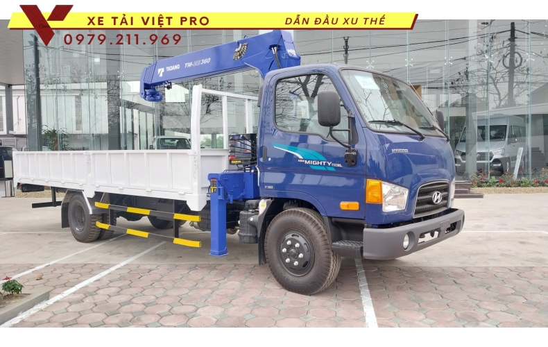 Hyundai 110SL gắn cẩu Tadano 3 tấn